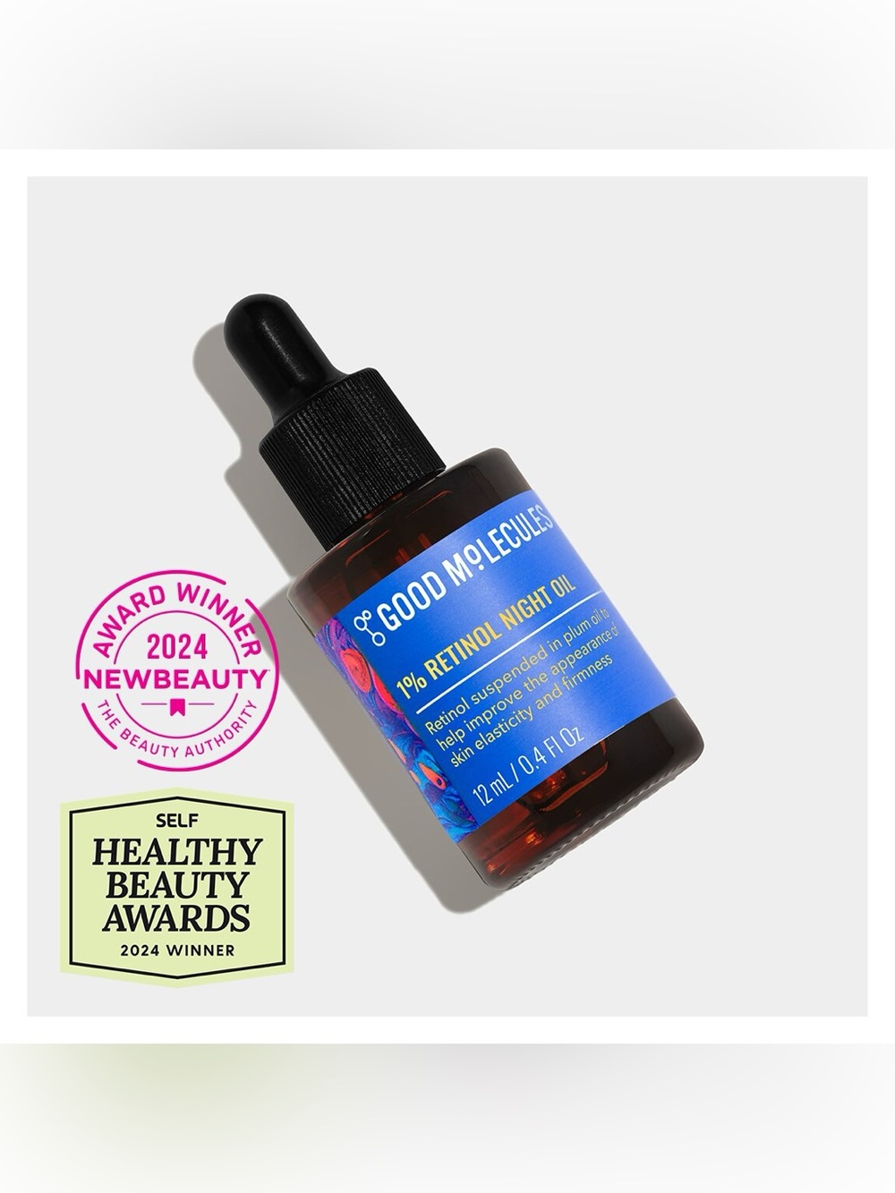 Good Molecules 1% RETINOL NIGHT OIL 12 ml .4 oz. Brand New in Box Smooth Firm